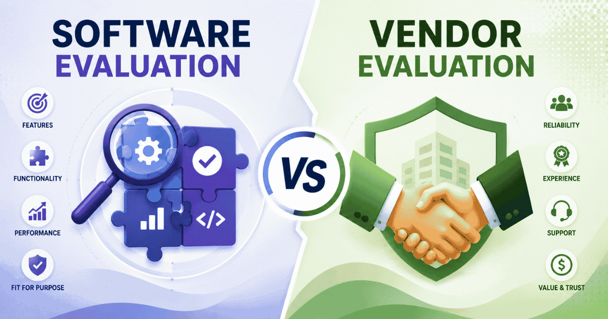 Software Evaluation VS Vendor Evaluation